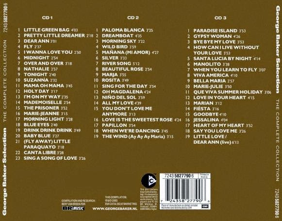 Music Rewind George Baker Selection The Complete Collection 3 Cds
