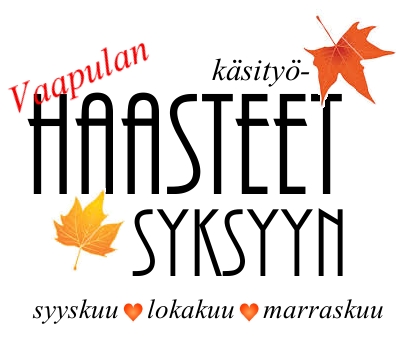 Vaapulan käsityöhaasteet syksyyn