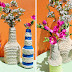 Rope Bottle Vases DIY