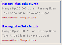 Paket TEXT ADS Sidebar Paket TEXT ADS Sidebar
