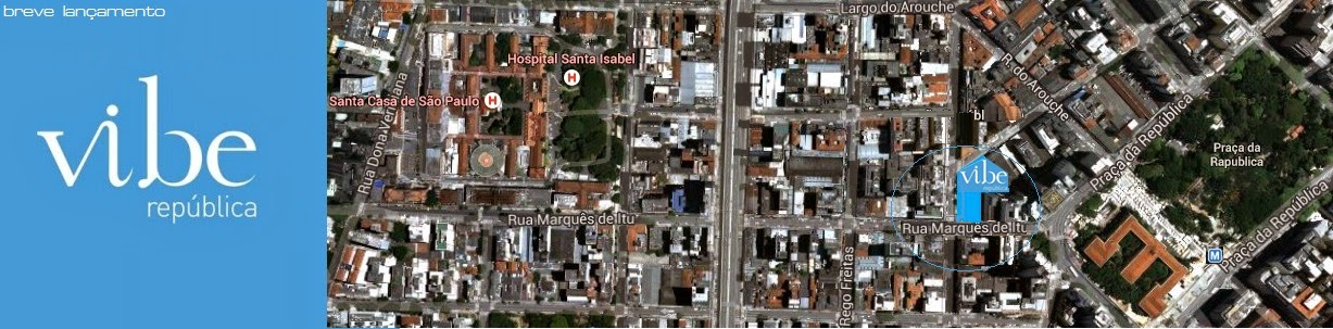VIBE REPÚBLICA Apartamentos de 29 a 48m² -Rua Marquês de Itú-República/Centro -São Paulo-SP-Brasil