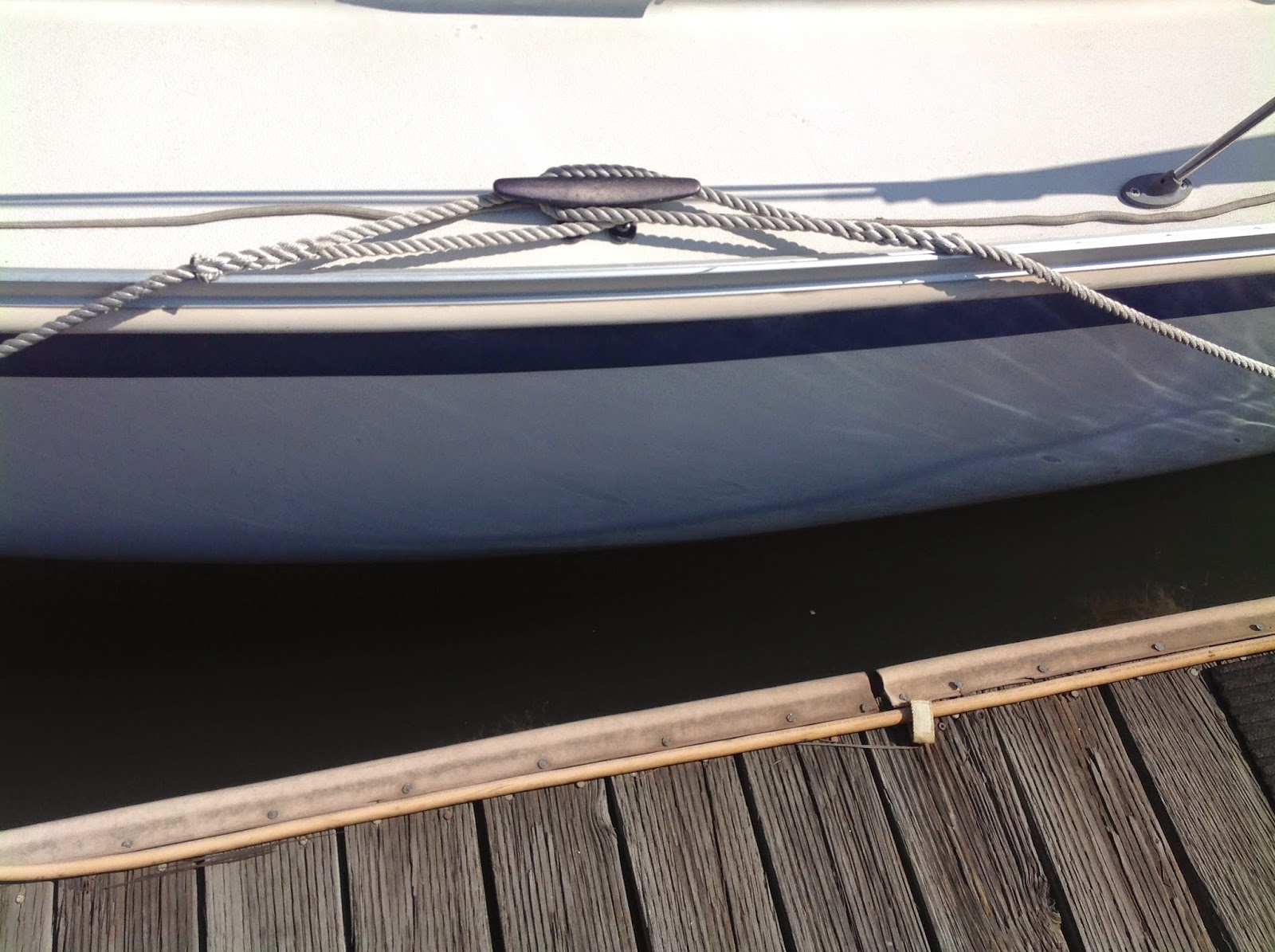 Nonsuch 22 Blueberry Dock slip Cat Catcher and set of eight docklines