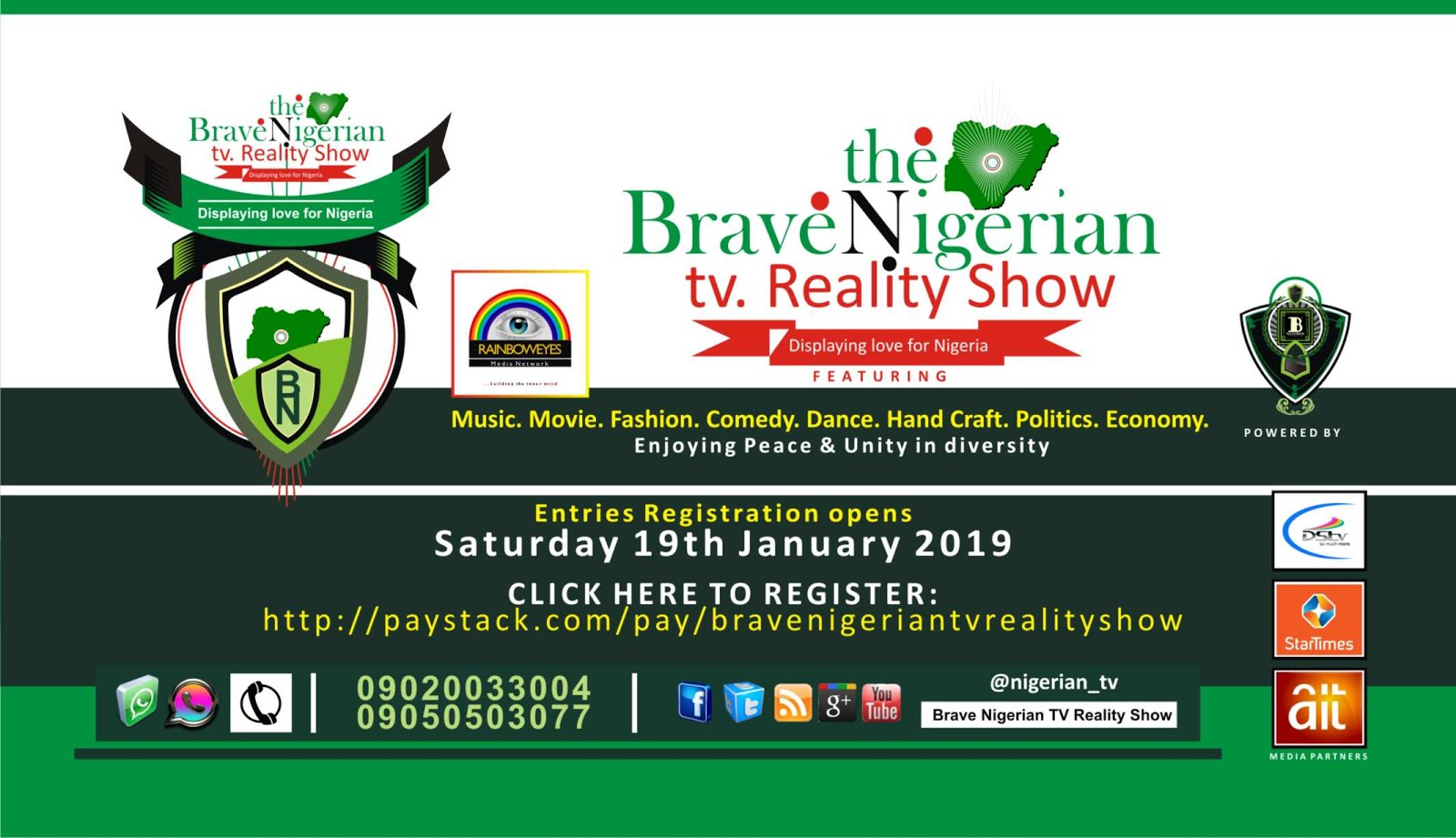 BRAVE NIGERIAN TV REALITY SHOW