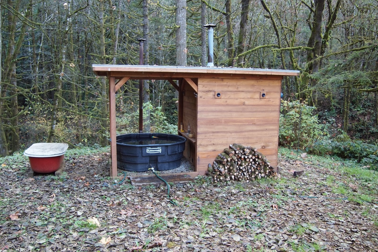  Doug and Erin's wood-fired hot tub revised, now with sauna