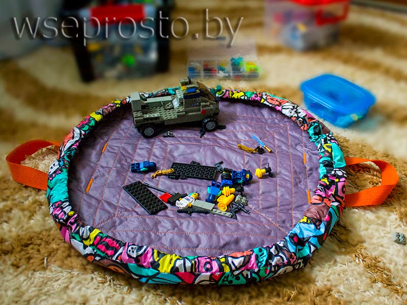 Как хранить Lego в детской комнате: шьём универсальный ковёр-мешок