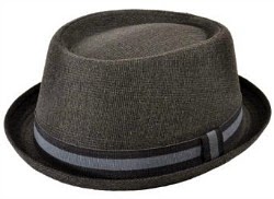 Grey Tweed Pork Pie Hat for 2 Tone/Ska Dress-up