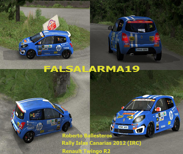 R. Ballesteros (Rally Islas Canarias 2012) Renault Twingo R2 Roberto+Ballesteros+%2528Rally+Islas+Canarias+-+IRC%2529+Reanult+Twingo+R2