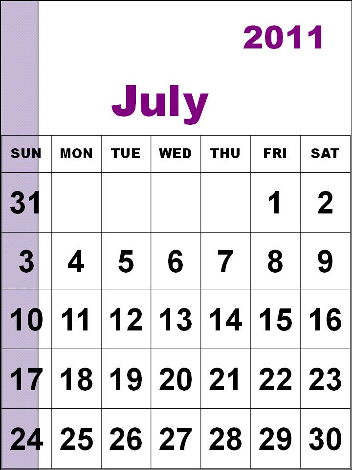 july 2011 calendar. July 2011 calendar of events