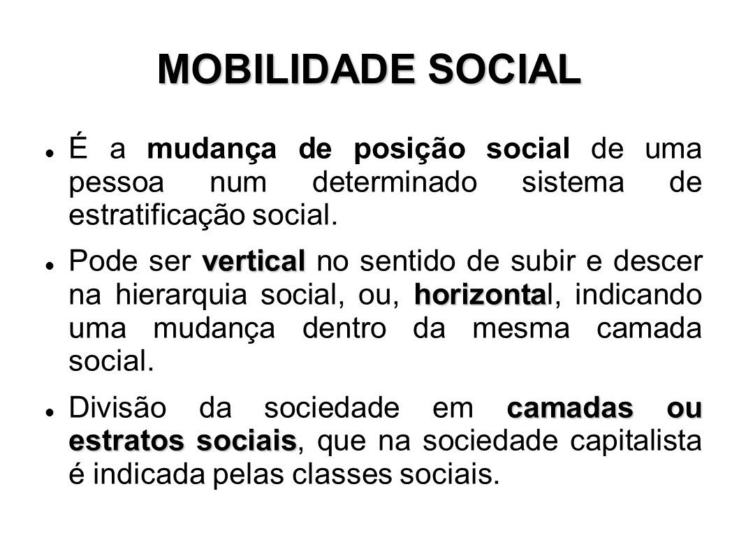 Classes e estratificação social classes Click Sociológico