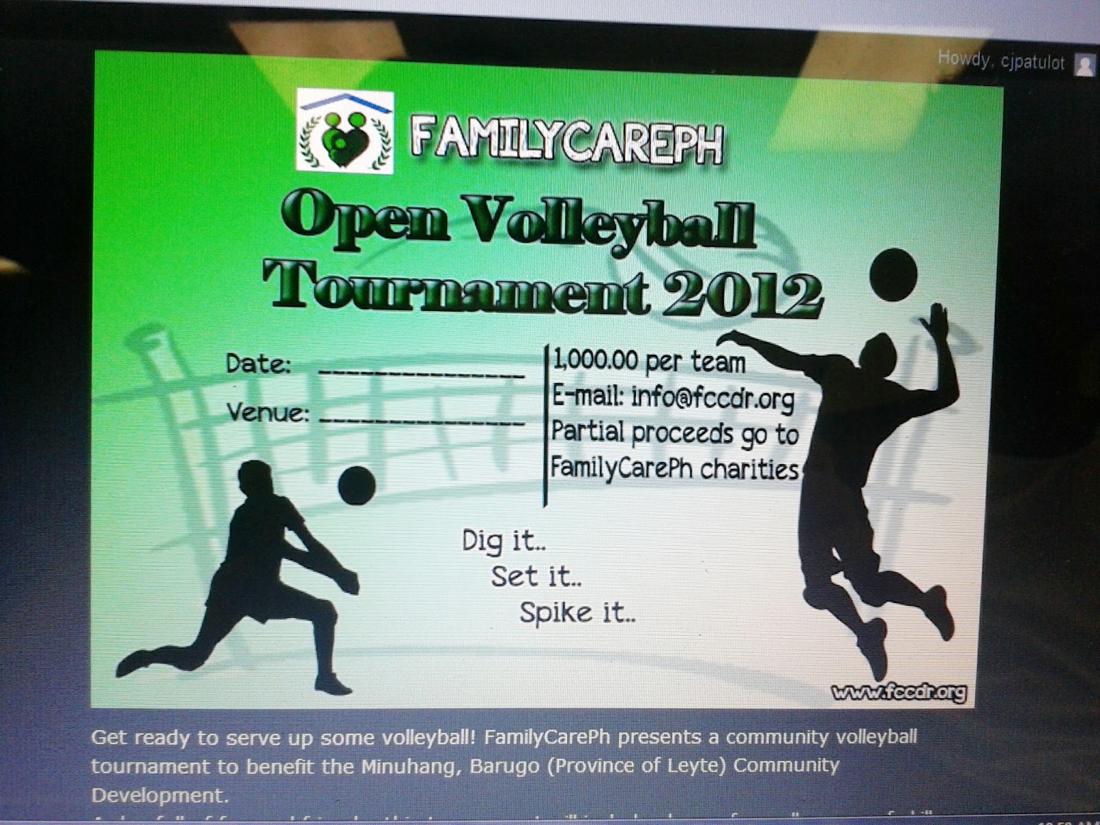 volleyball tournament flyer template free