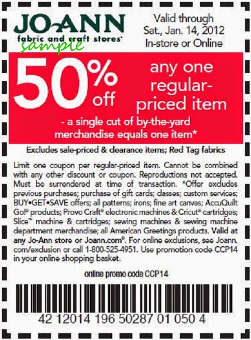 Joann Coupons November 2014