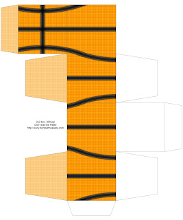 Printable basketball themed gift box