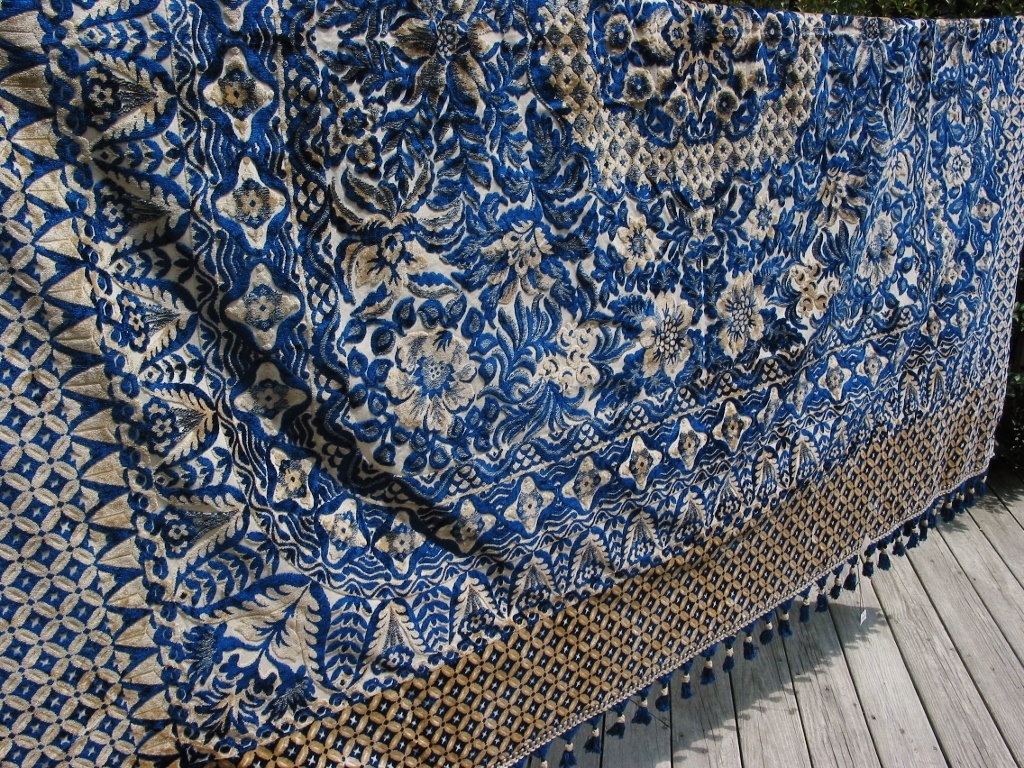 Niesz Vintage Home d fabric Vintage Cut Velvet Fabric
