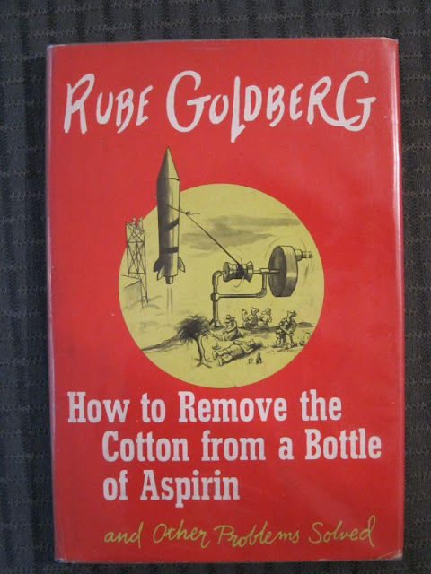 How to remove the cotton from a bottle of aspirin, Rube Goldberg