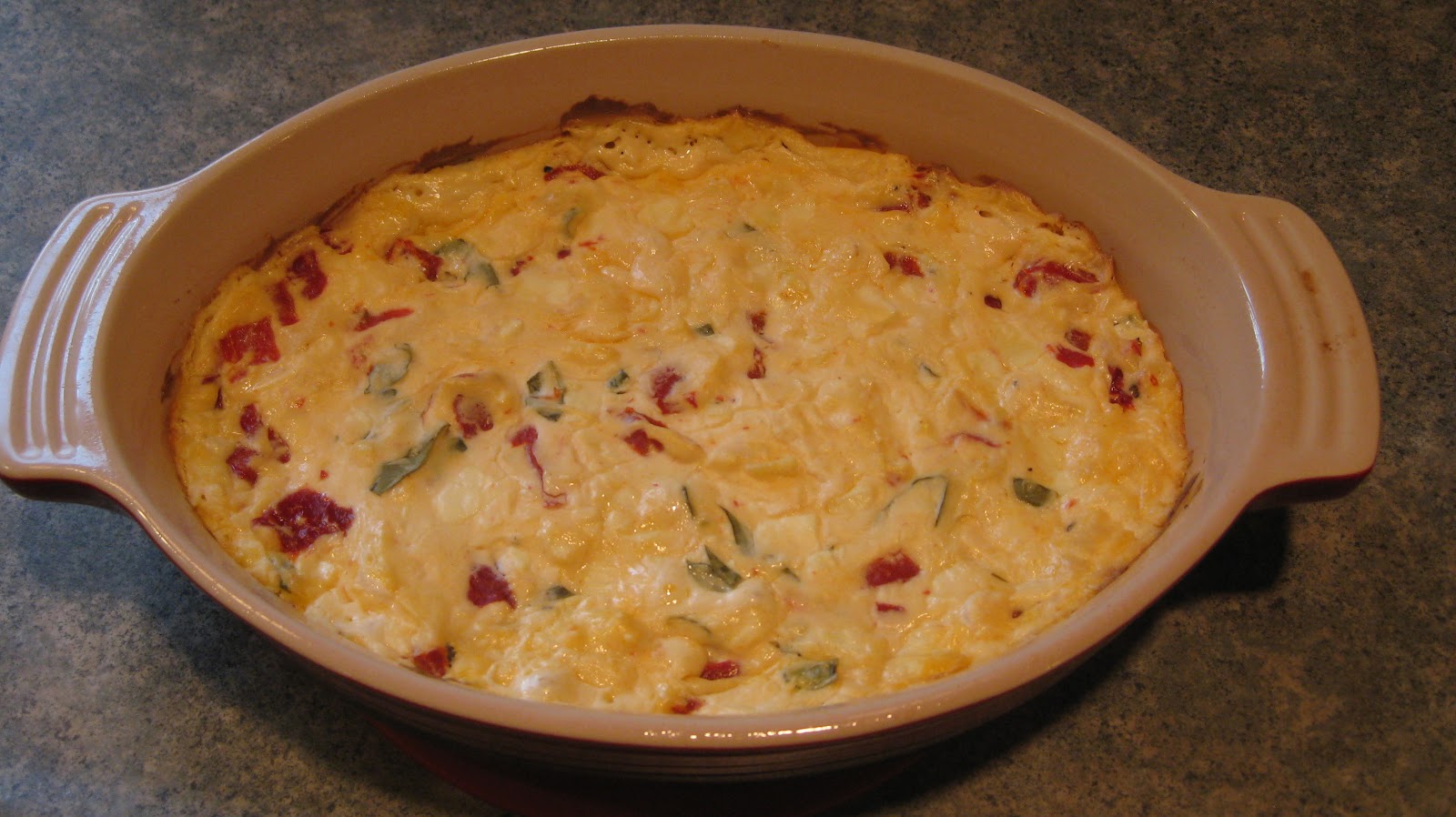 Roasted Red Pepper, Feta and Basil Dip