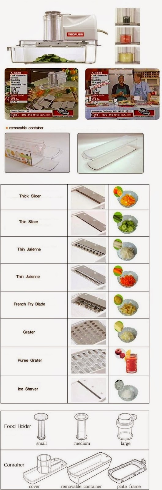 SoyLove Neoflam Electric Mandoline Slicer