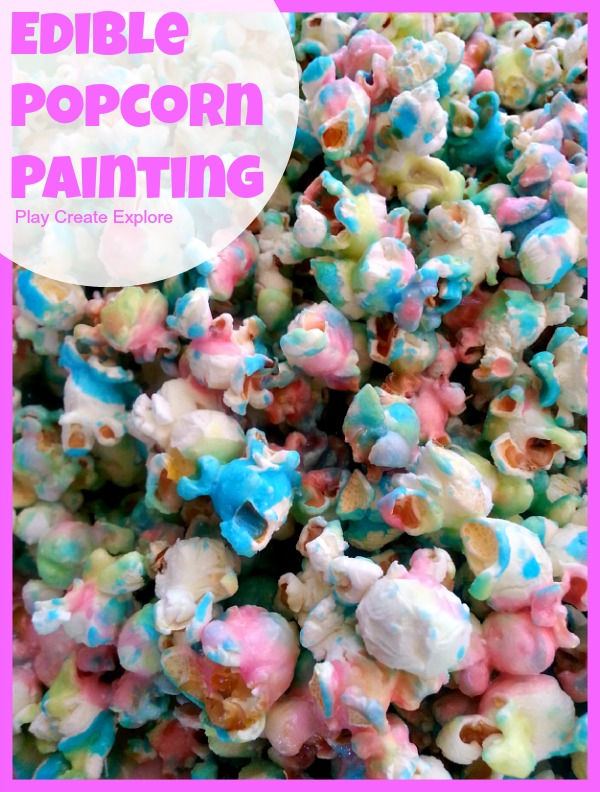 Play Create Explore Edible Popcorn Painting