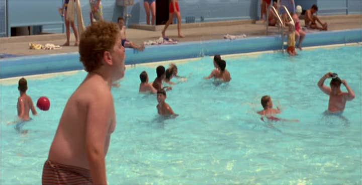 to the pool scene in
