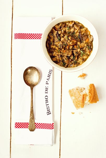 Zuppa di Orzo e Funghi