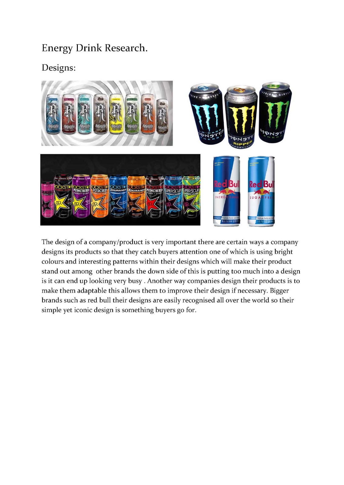 Unit 14 Energy Drink Energy drink research