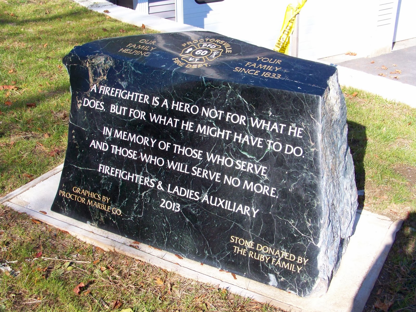 Cavendish VT Blog Proctorsville Fire Department Memorial