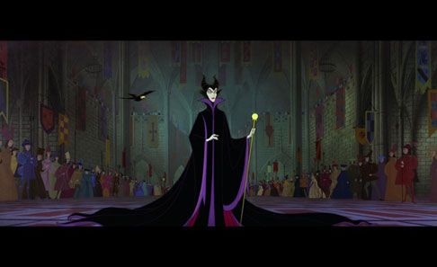 Maleficent in all her glory in Sleeping Beauty 1959 movieloversreviews.blogspot.com