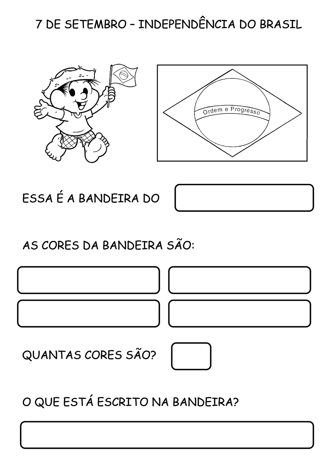 atividades infantis com a bandeira do brasil atividades para colorir