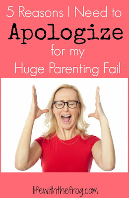 Have you ever made an epic PARENTING mistake? Need to apologize to your KIDS? Here are five good reasons why you should (number 5 is my personal favorite).