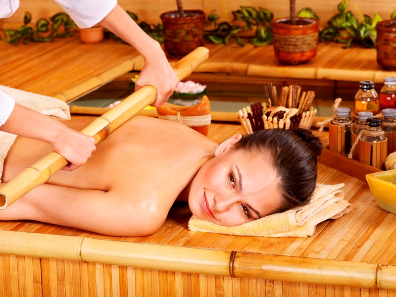 cañas de bambu masajes
