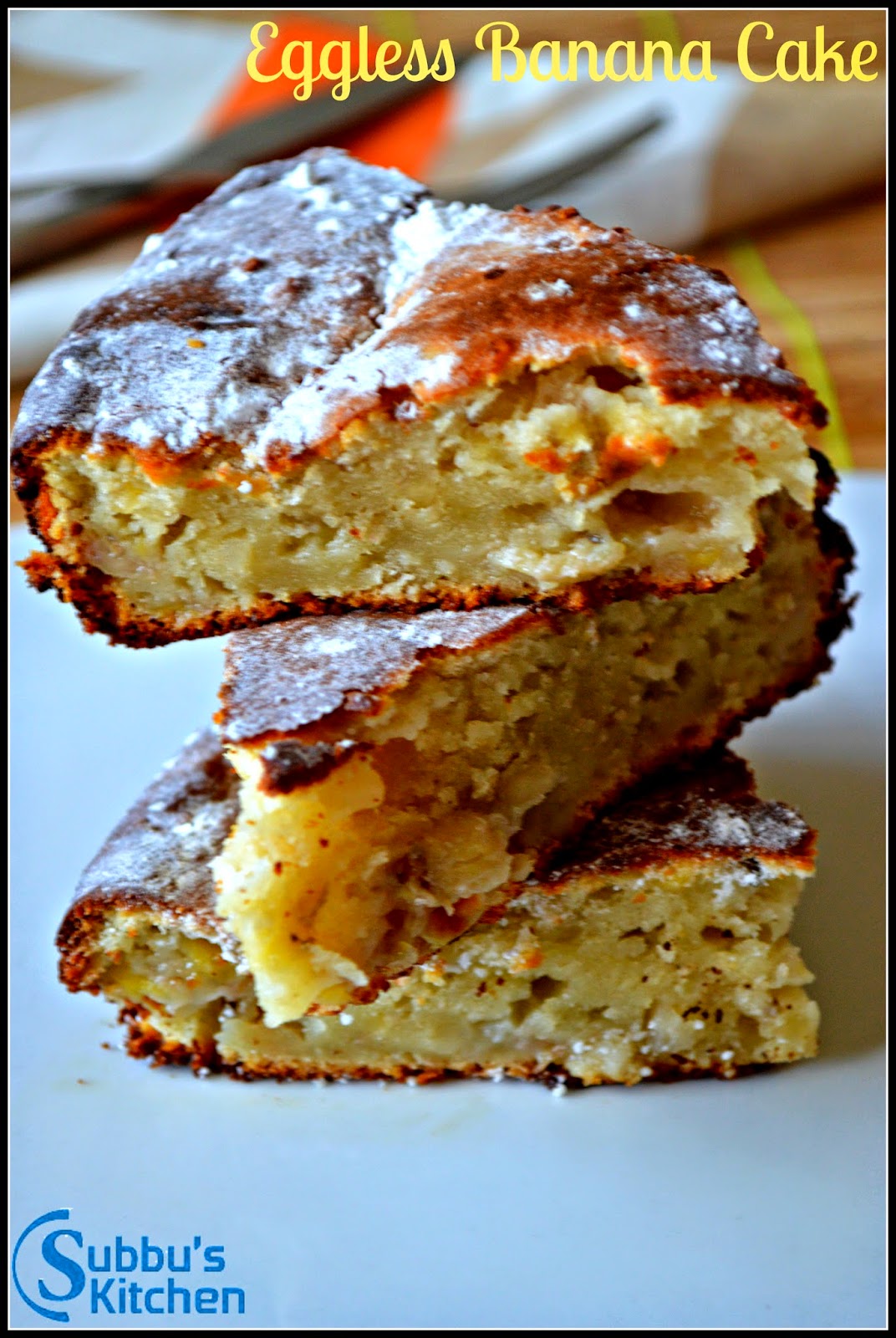 Eggless Banana Walnut Cake Eggless Banana Walnut Cake