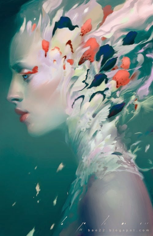 As pinturas digitais com belas mulheres em fantasia e surrealismo de Bao Pham Bao Pham thienbao deviantart pinturas digitais fantasia surreal mulheres