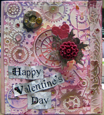 Valentines steampunk card