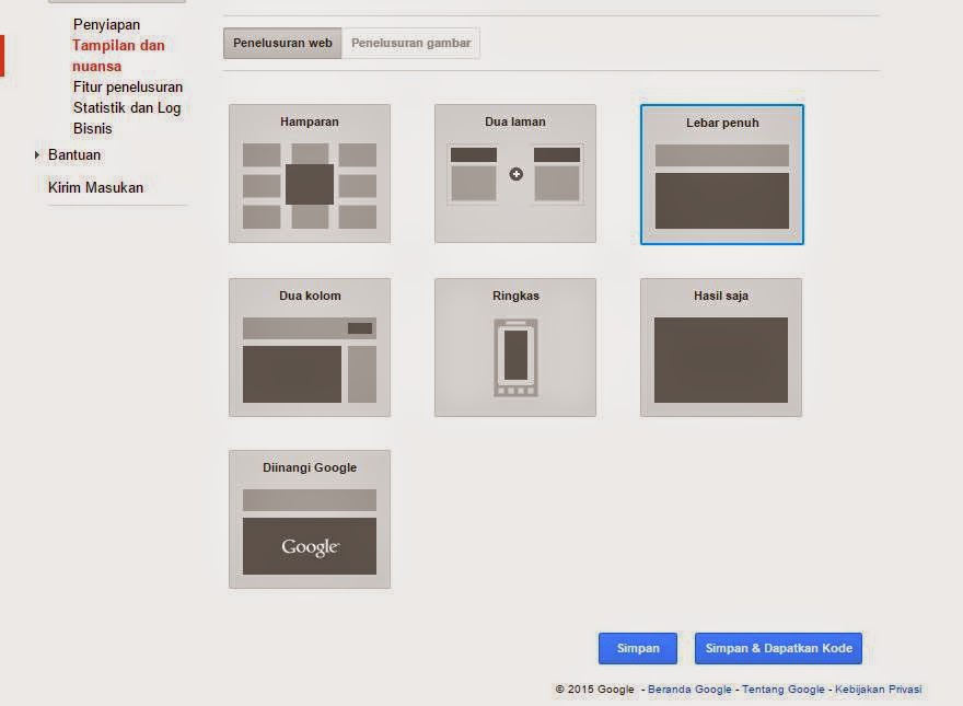 Cara Memasang Custom Search Engine di Blogger