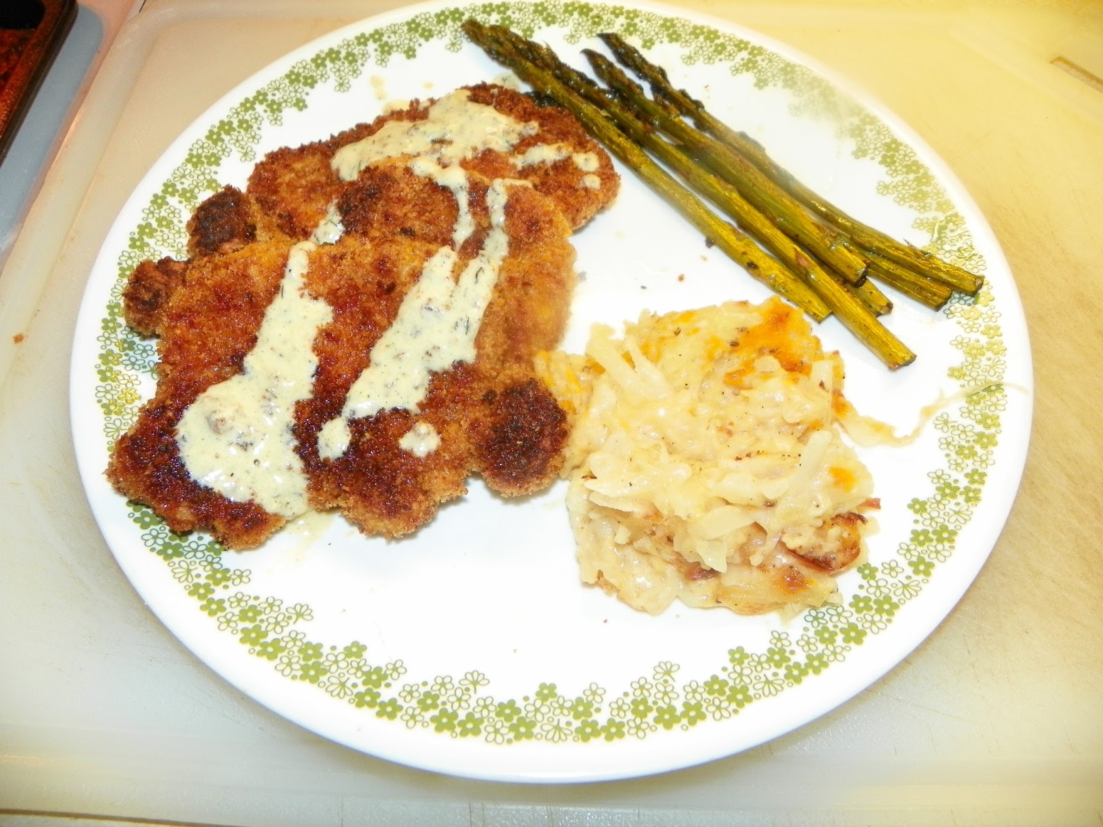 Dicky Bird's Nest German Inspired Meal Pork Schnitzel and
