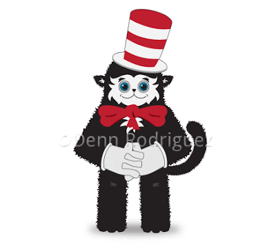 Cat in the hat stickers