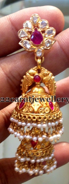 double jhumka gold design