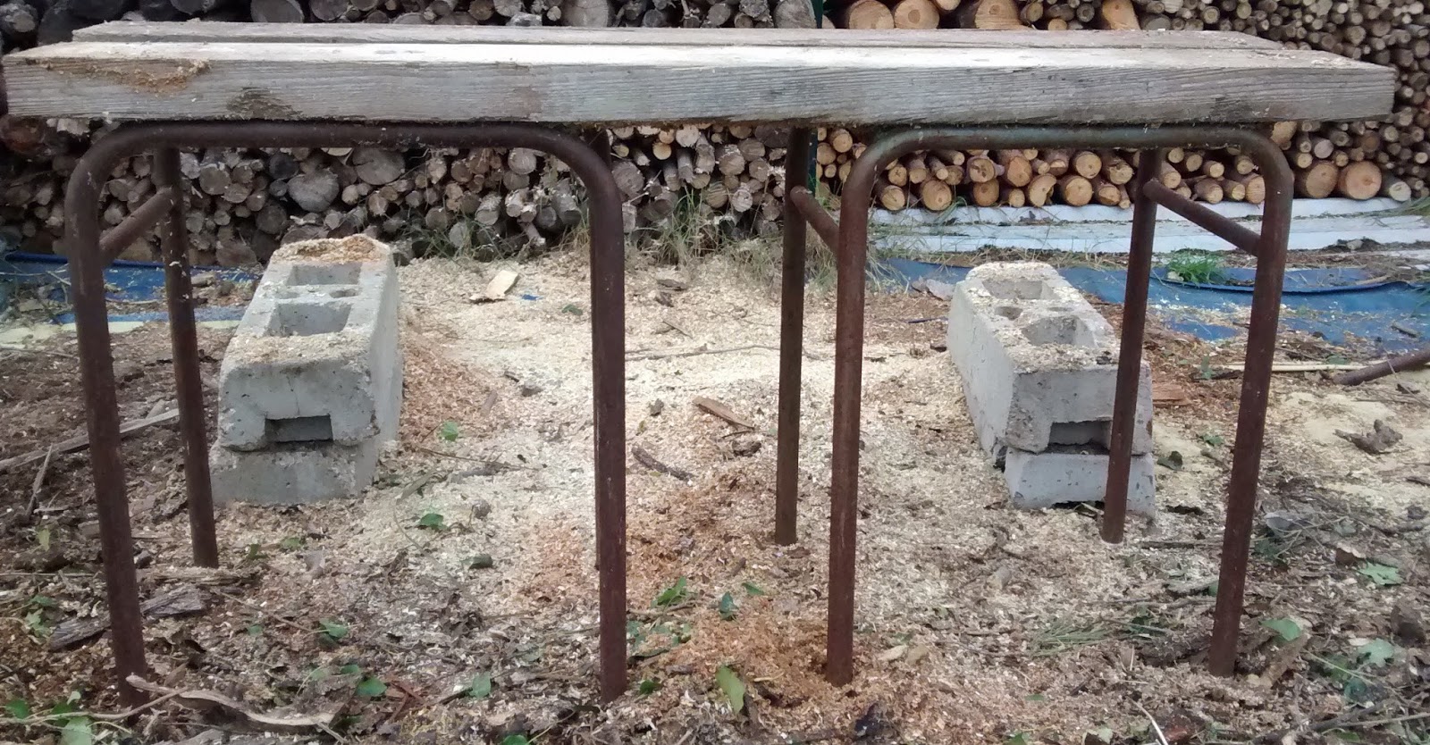 grinchou-blog: Chevalet de tronçonnage simple et efficace pour couper son  bois de chauffage