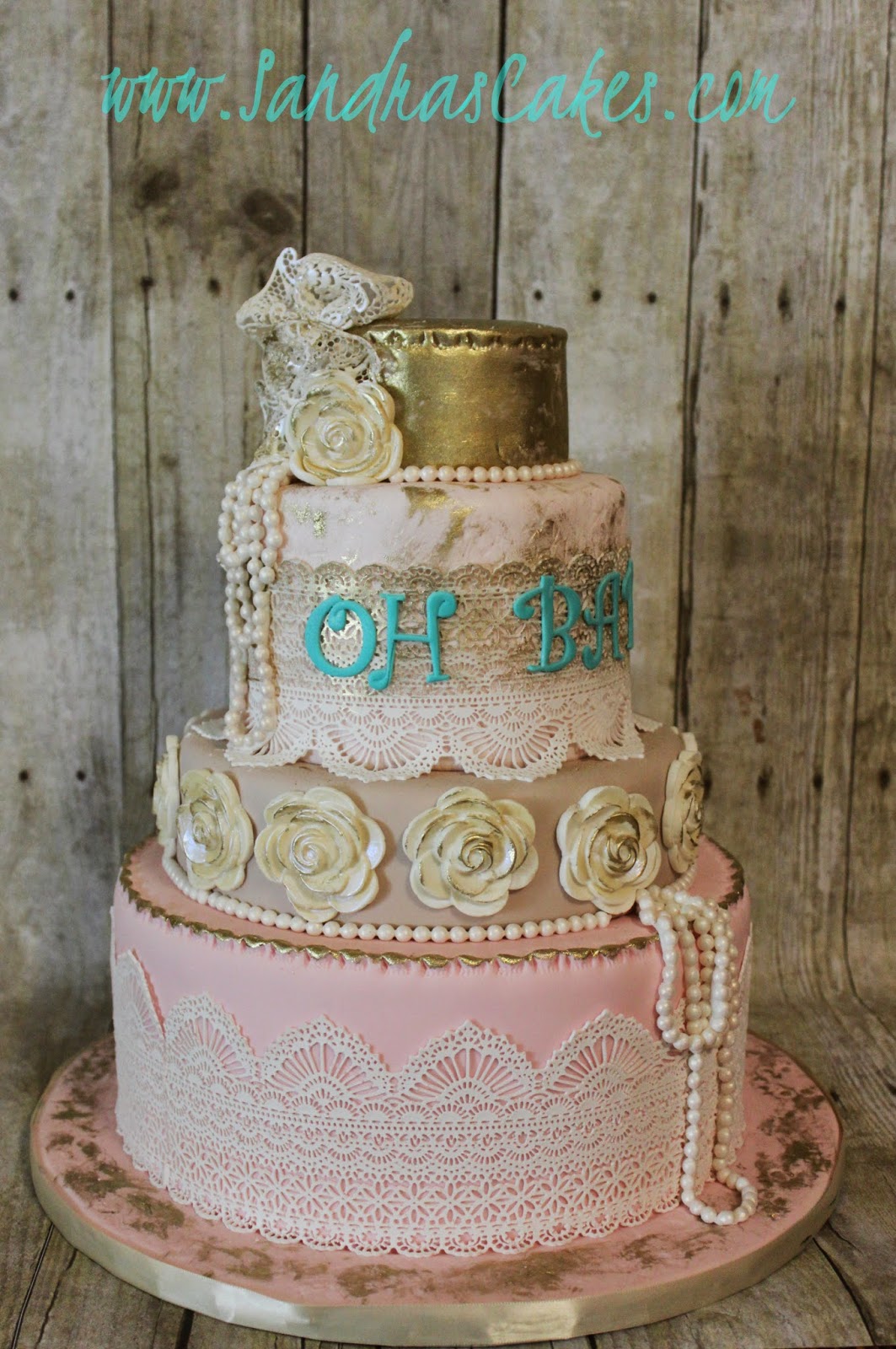vintage shabby chic baby shower cake vintage shabby chic baby shower cake