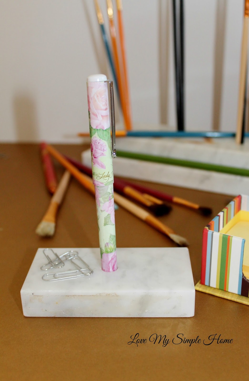 Repurpose Trophies Into Marble Pen Holders Love My Simple Home