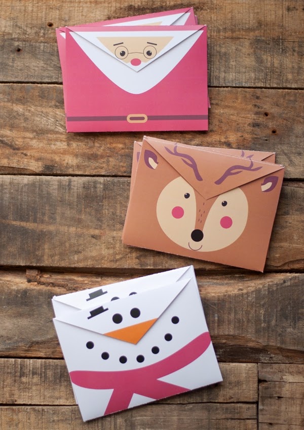 Initiales GG  : {DIY} Des enveloppes festives à imprimer, oh oh oh!