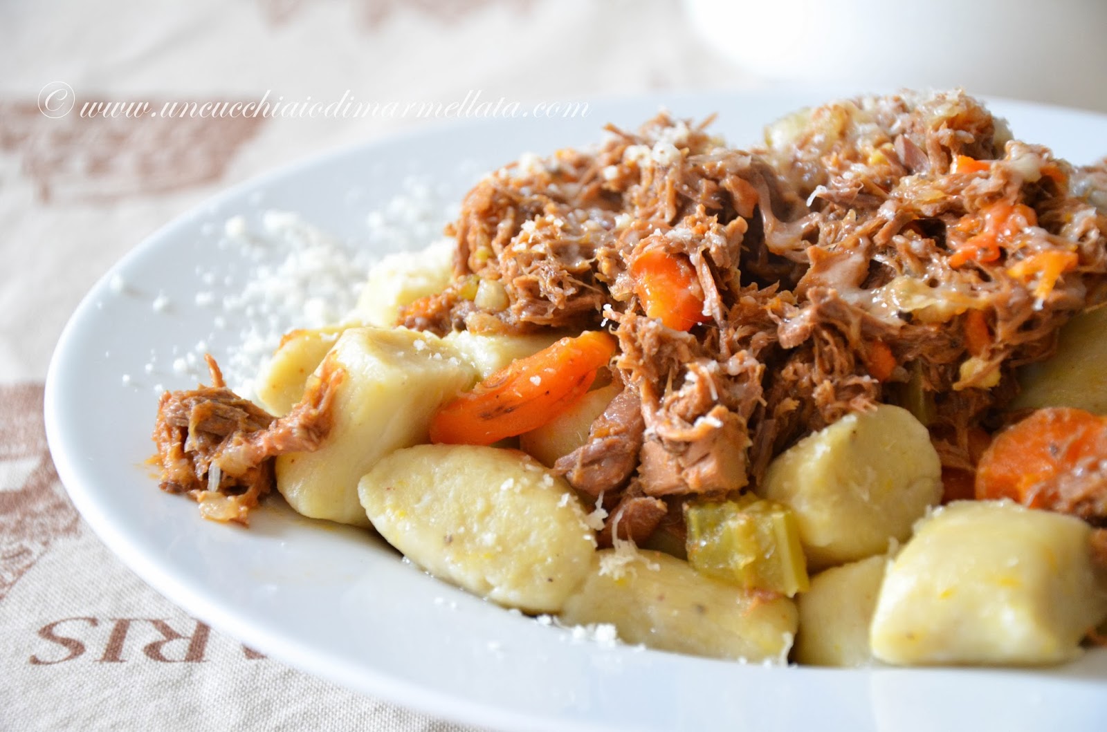 gnocchi di patate americane con stracotto di anatra
