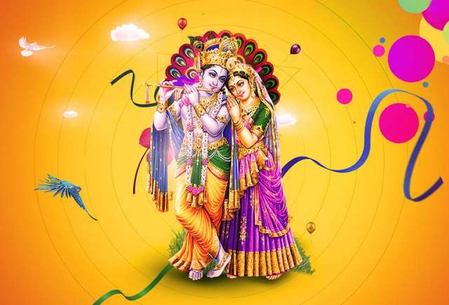 Happy Holi Quotes With Radha Krishna | Lovely Quotes Hub