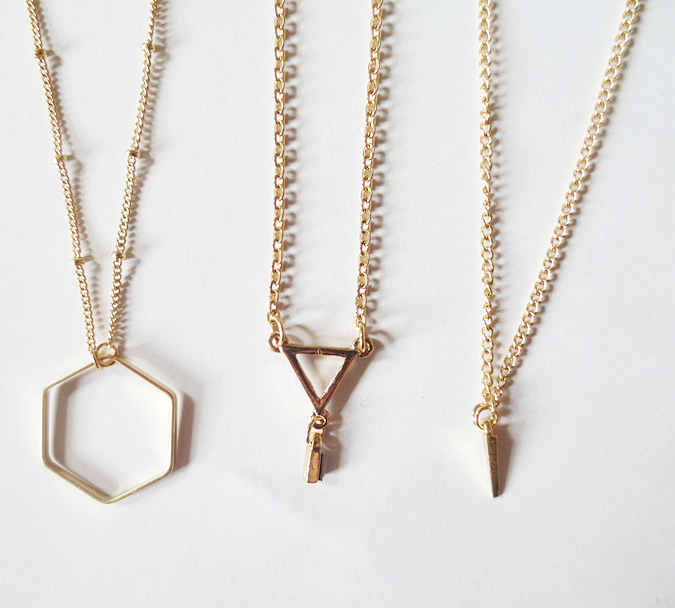 Happiness Boutique layered geometric necklace statement