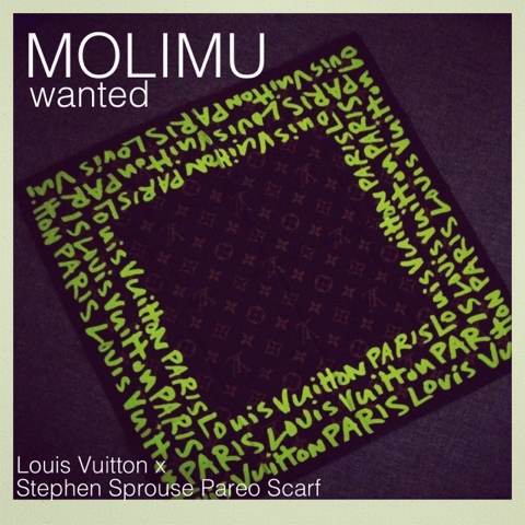 MOLIMU: MOLIMU wanted: Louis Vuitton x Stephen Sprouse Neon green Scarf