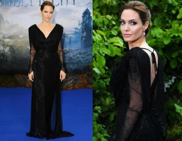 Maleficent’ Private Reception - Angelina Jolie in Atelier Versace