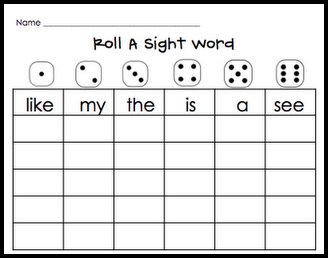 Mrs. Learning Sight sight Roll word worksheet With A Word them Parker Mrs. Learning Sight sight Roll word worksheet With A Word them Parker