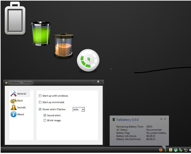iGallery™: Change Battery Icon In Windows 7 Taskbar In System Tray