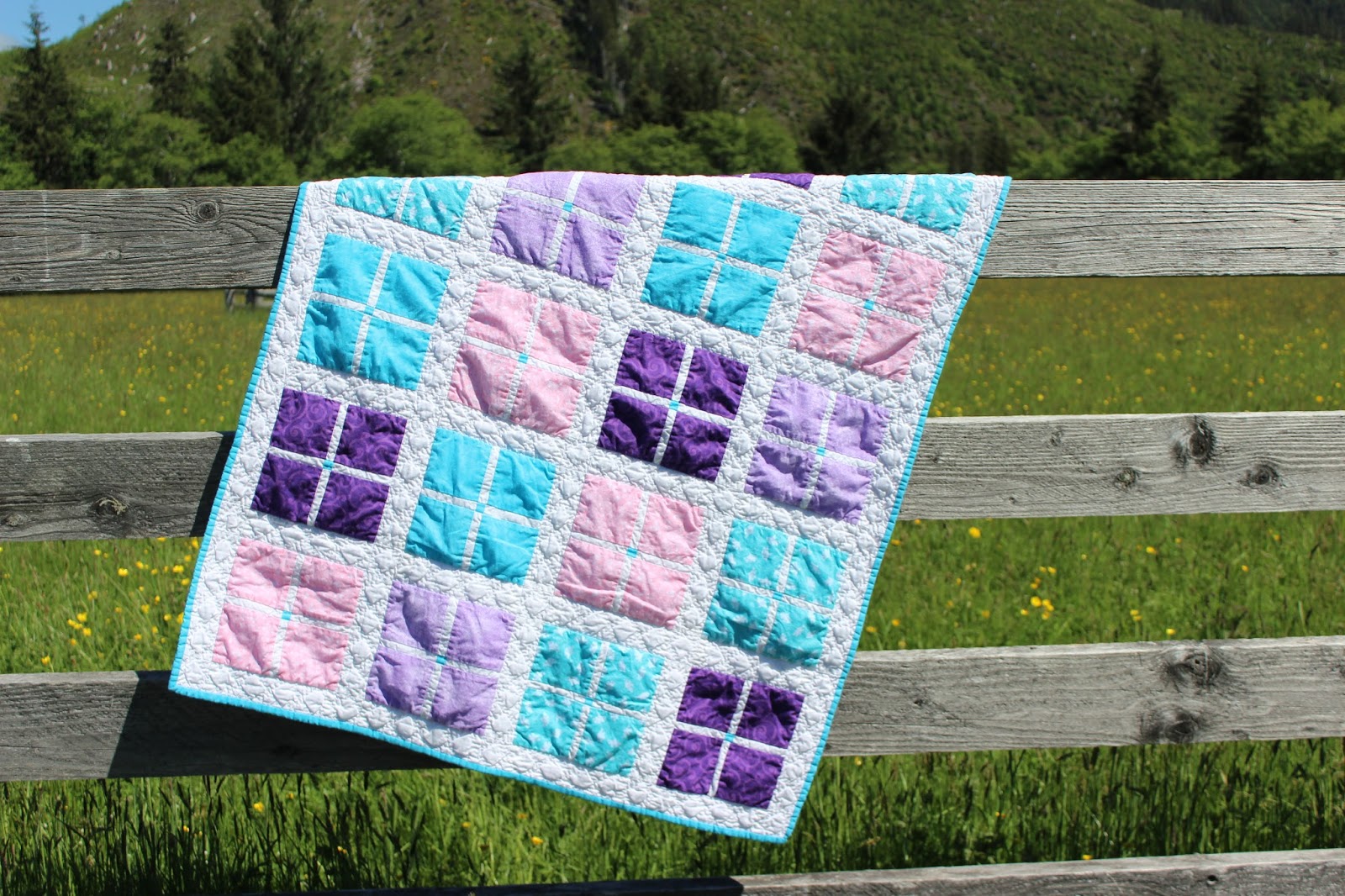 Puddle Jumper Quilts 'n' things 4Square Baby Quilt