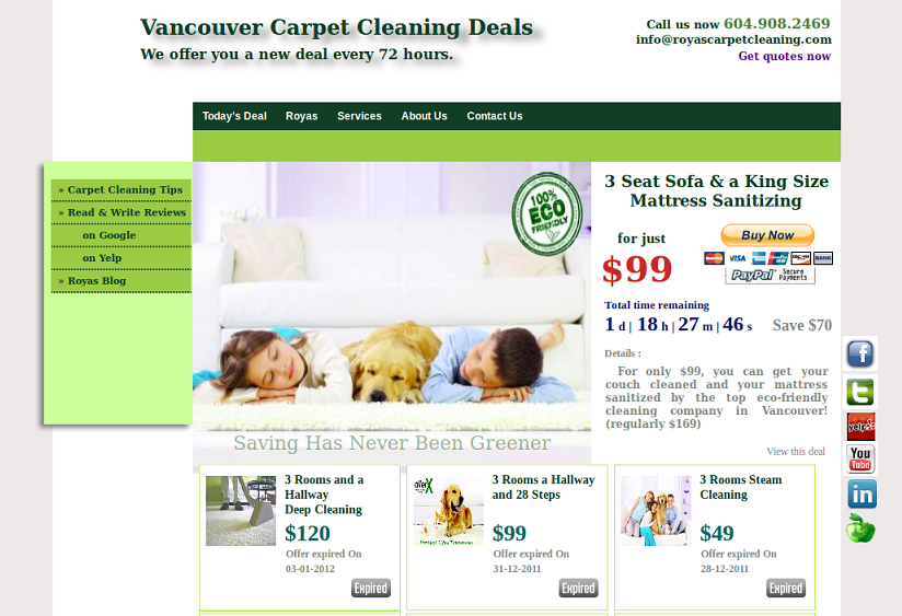 Carpet Cleaning Coupons Vancouver