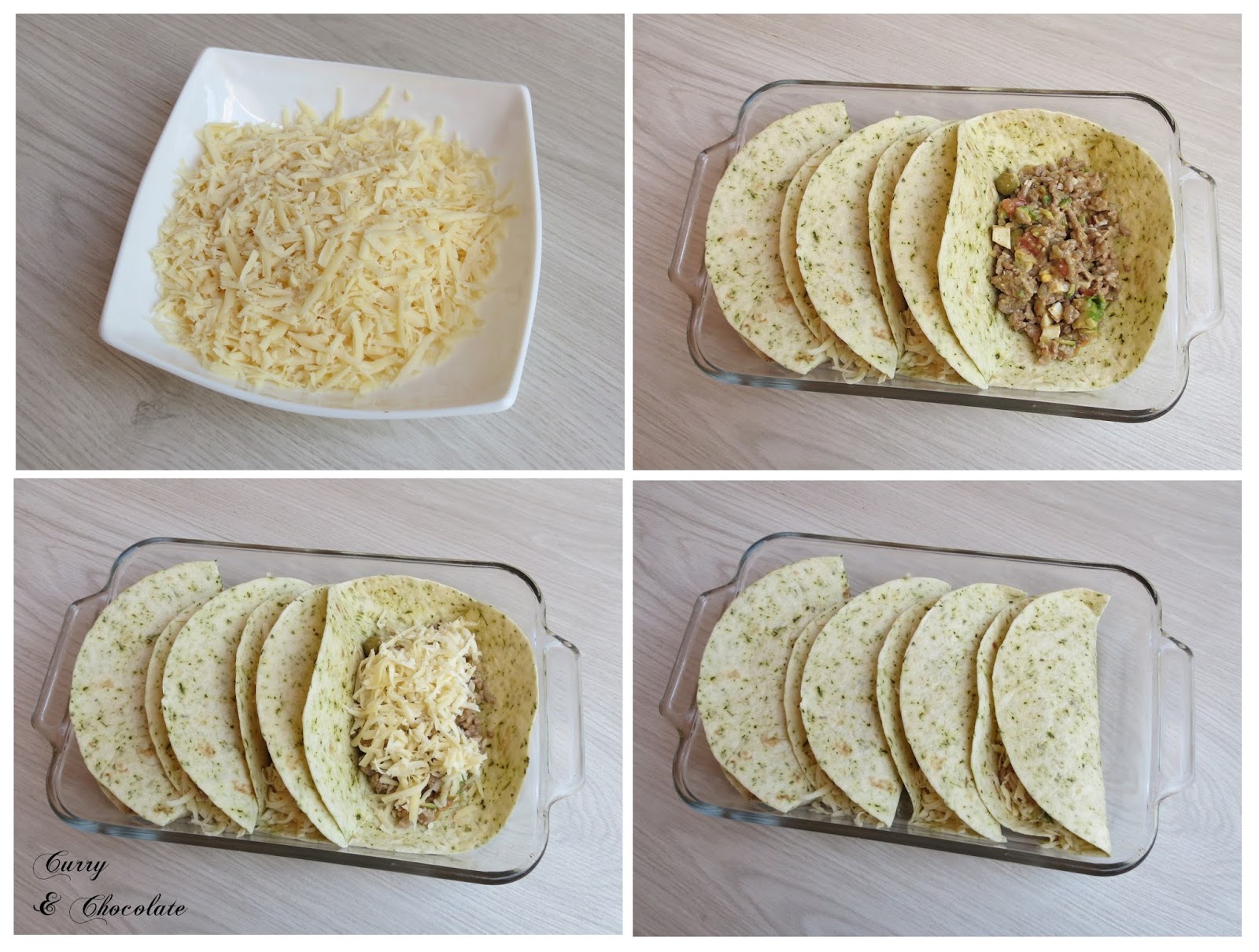 Rellenando las tortillas Rellenando las tortillas